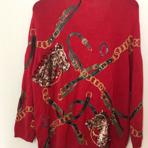Read description-Just B Women sequins horse Blazer size S - Picture 5 of 8